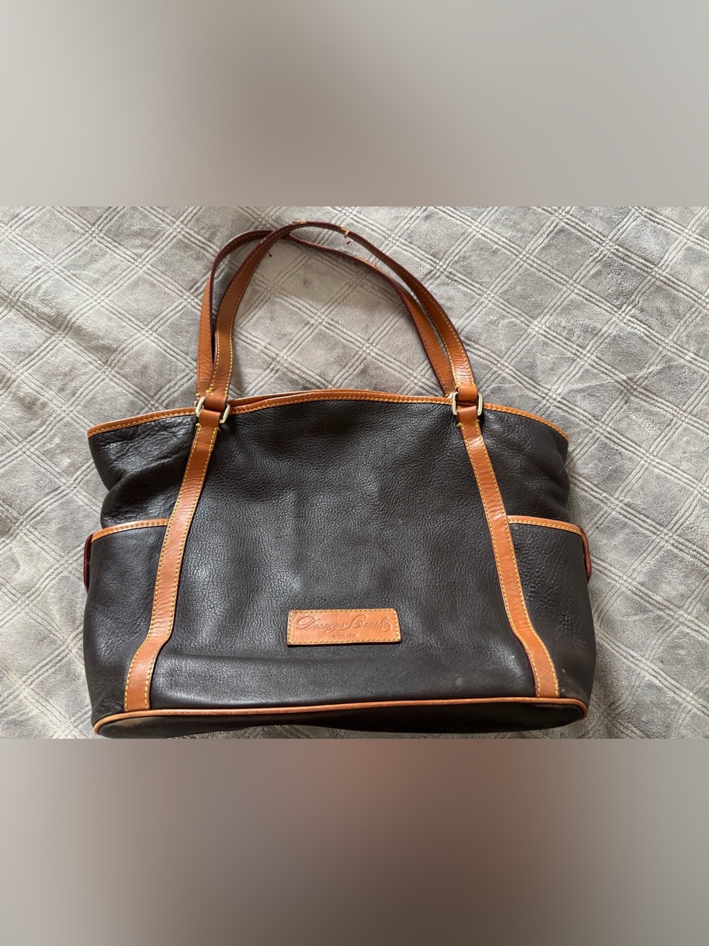 Dooney & Bourke Florentine Kristen Black Leather Shoulder Tote Bag